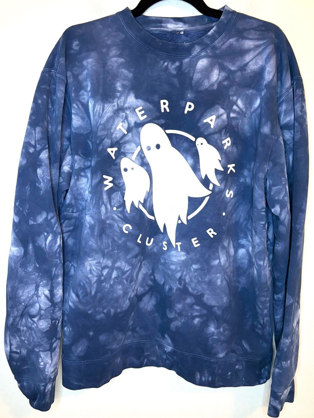 Waterparks Cluster Ghost Tie Dye Crewneck Sweatshirt Large Band Merch